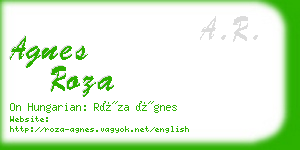 agnes roza business card